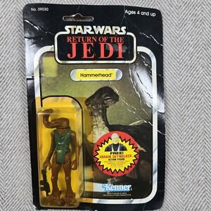 VTG KENNER 1983 Star Wars Return/Jedi HAMMERHEAD 77 Back w/Free Anakin Sticker